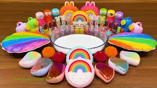 RAINBOW  slime___ Mixing makeup_clay and more into GLOSSY slime__Relaxing Satisfying Slime Video 258