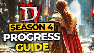 UPDATED CHEAT SHEET + TIPS AFTER 100! Season 4 Diablo 4 How to Level and Progress FAST! - Diablo 4