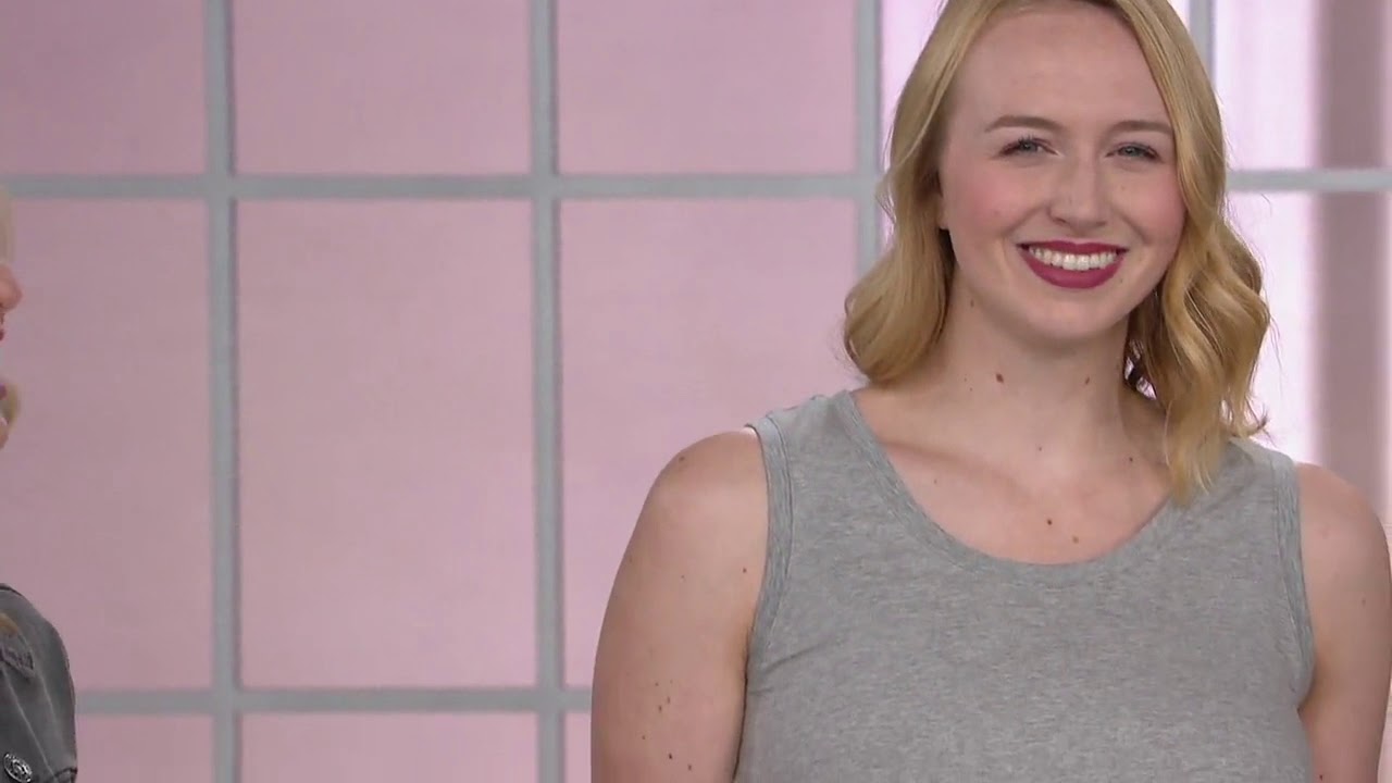 AnyBody Cozy Knit Side Split Tank Top on QVC