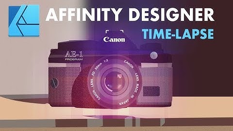 Affinity Designer - Time - Lapse Canon Camera illustration.