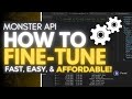 How to finetune and train llms with your own data easily and fast no code  monster api