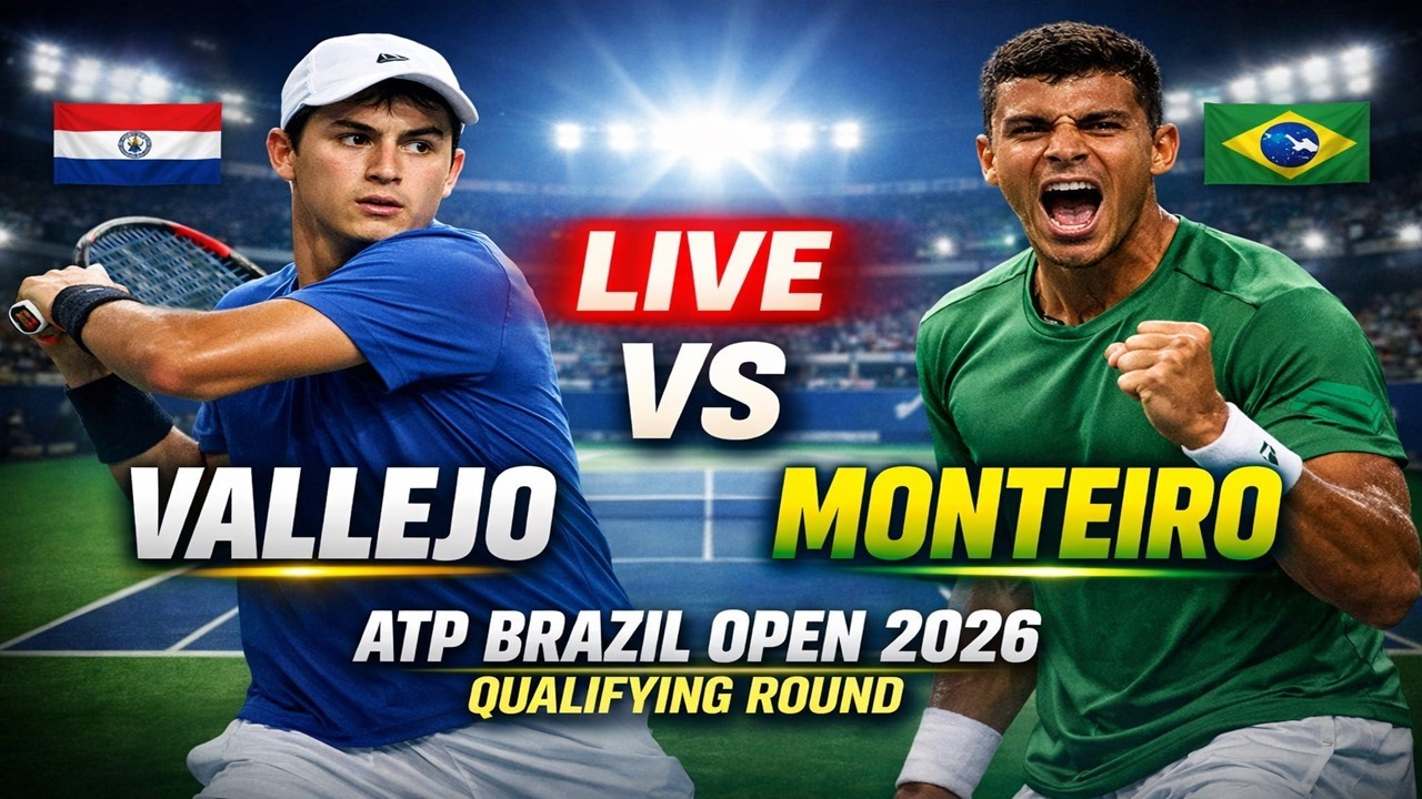 Adolfo Daniel Vallejo vs Thiago Monteiro 🎾LIVE TENNIS ATP BRAZIL OPEN 2026 | Qualifying Round