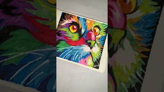 🐱Creative Cat pop art idea 💡 #ms #popart #catart #creativeart #artshorts #colourful #artist #art