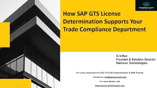 Role of SAP GTS E4H License Determination in Supporting Trade Compliance Department News