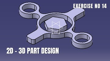 CATIA Design for Beginners Exercise 14 I Catia v5 tutorial exercise I Part Design I AUTOCAD