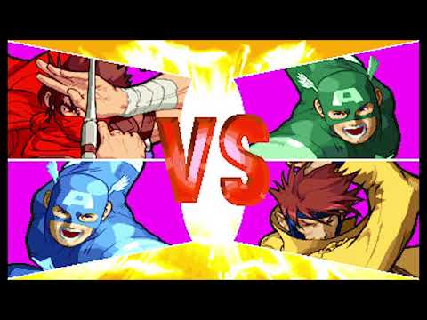 Marvel vs Capcom 1 ( Arcade ) - Strider Hiryu / Captain America Playthrough ( Apr 2, 2019 )