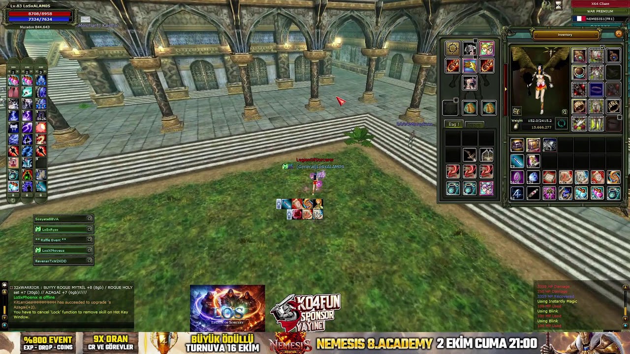 LegionOfSorcery - LoSxAlamos Clan PK !! KO4FUN NEMESIS Server #KO4FUN #KnightOnline.
