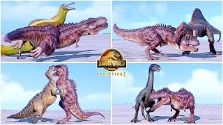 Tarbosaurus Death Animations by All Dinosaurs 🦖 Jurassic World Evolution 2, Cretaceous Predator Pack