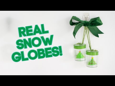 DIY Mini Snow Globe Ornaments (No Glycerin Required!) - Organize by Dreams