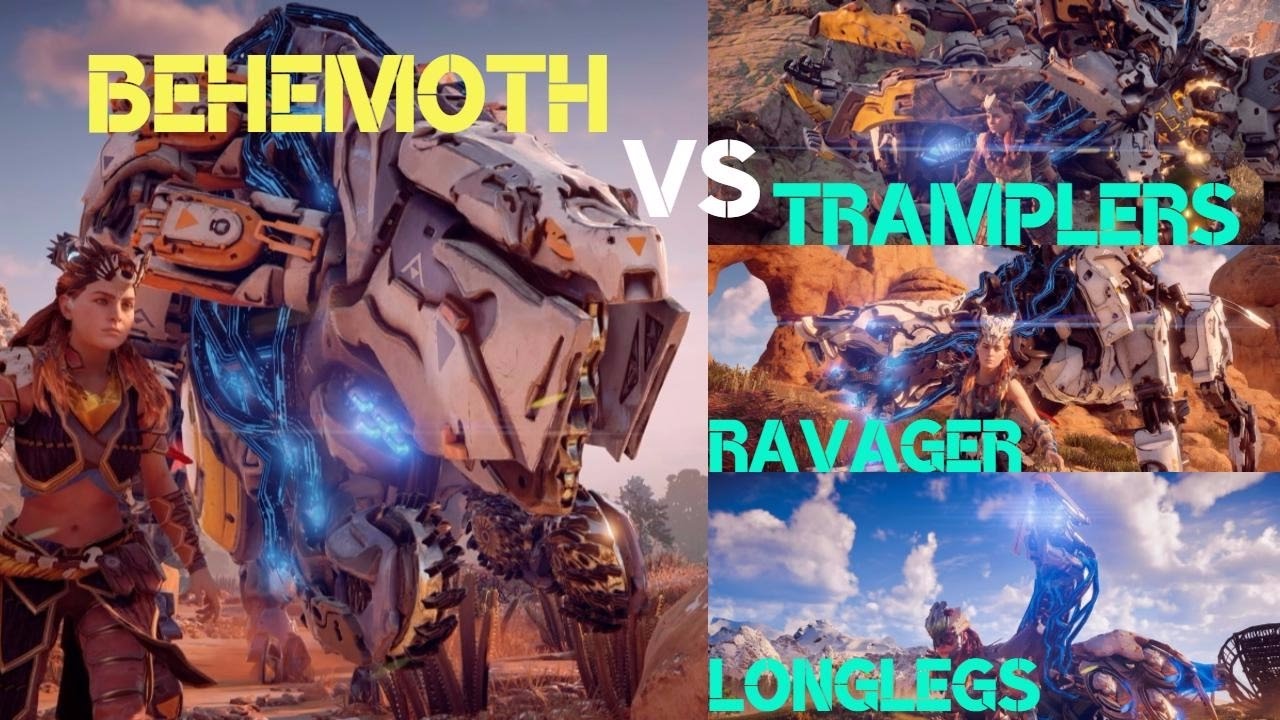 Horizon Zero Dawn Fight Club - Behemoth VS Tramplers, Ravager and Longleg