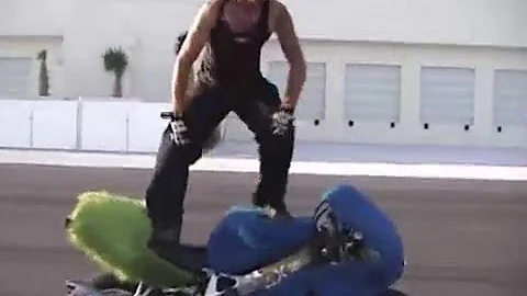 Kyle Woods motorcycle stunts strippers beer & cras...