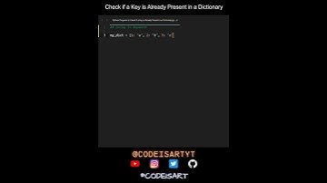 Check if a Key is Already Present in a Dictionary in Python | Python Examples | Python Code Tutorial