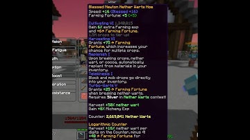 Maxing out a Newton Nether Warts Hoe I Hypixel Skyblock