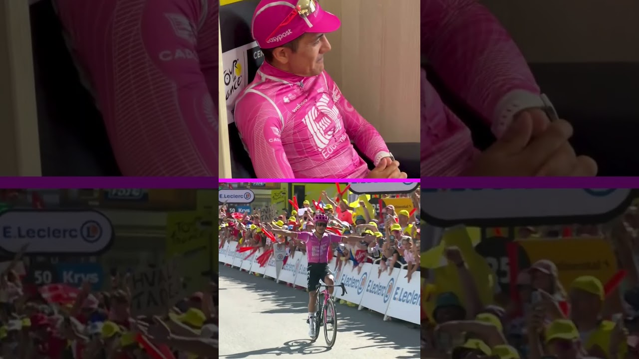 Tadej Pogacar knew it was coming for Richard Carapaz 🧠 (via EFprocycling) #cycling #pogacar #carapaz