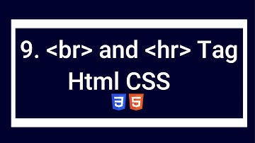 br and hr tag in Html CSS||Html CSS Full Course For Beginners||#9