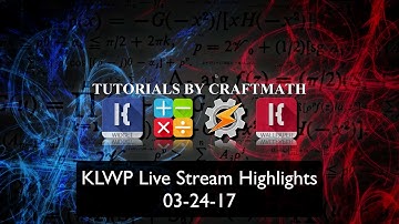 KLWP LiveStream #1 - Blurred Image Effects and Some Stack Group Tips