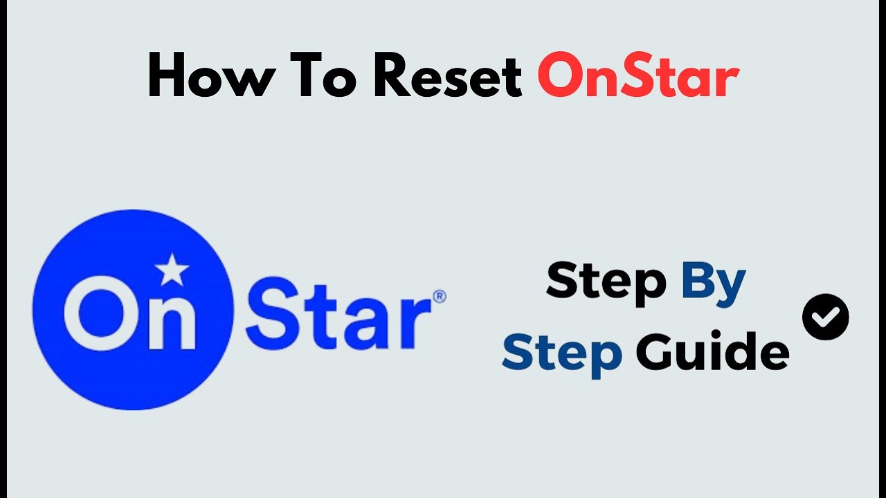How To Reset OnStar - YouTube