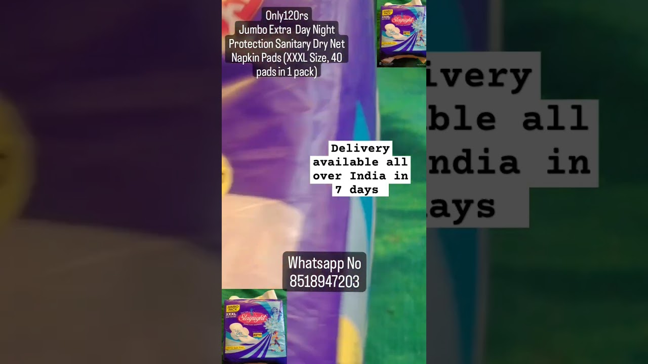 Jumbo Extra  Day Night Protection Sanitary Dry Net Napkin Pads (XXXL Size, 40 pads in 1 pack) 