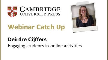 Engaging Students in Online Activities - Deirdre Cijffers