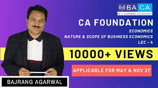 Lecture - 4 | CA Foundation | Chapter - 1 | Nature and Scope of Business Economics #cafoundation