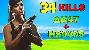 AK47 + HS0405 BEST GUN COMBINATION | SOLO vs SQUAD | CALL OF DUTY MOBILE BATTLE ROYALE GAMEPLAY