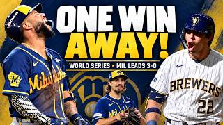 LIVE REACT: Brewers DESTROY Rays in World Series Game 3! | ONE WIN From HISTORY!