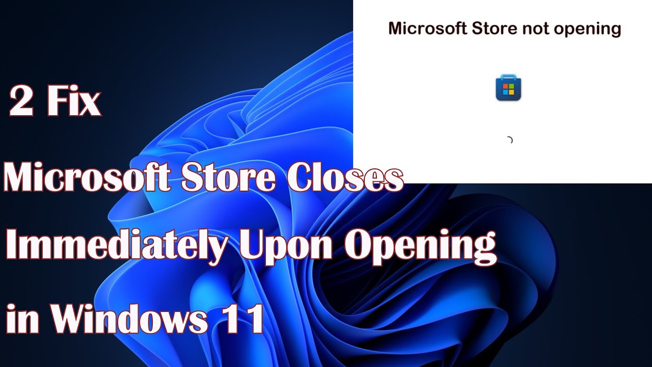 Microsoft Store Closes Immediately Upon Opening in Windows 11- 2 Fix