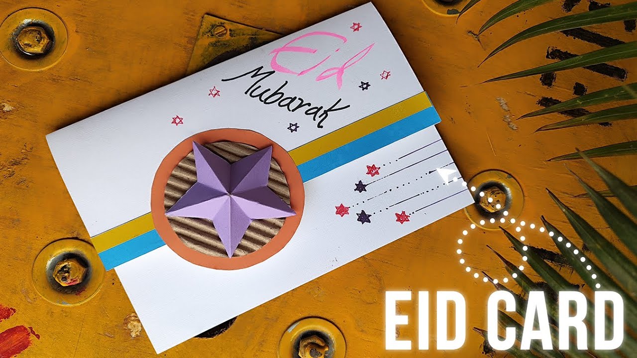 "Eid card" making procedure || Homemade Eid card || Creative way of making Eid card