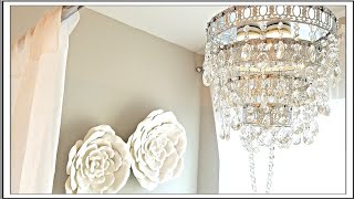 DIY Glam Crystal Chandelier | DIY Room Decor Ideas