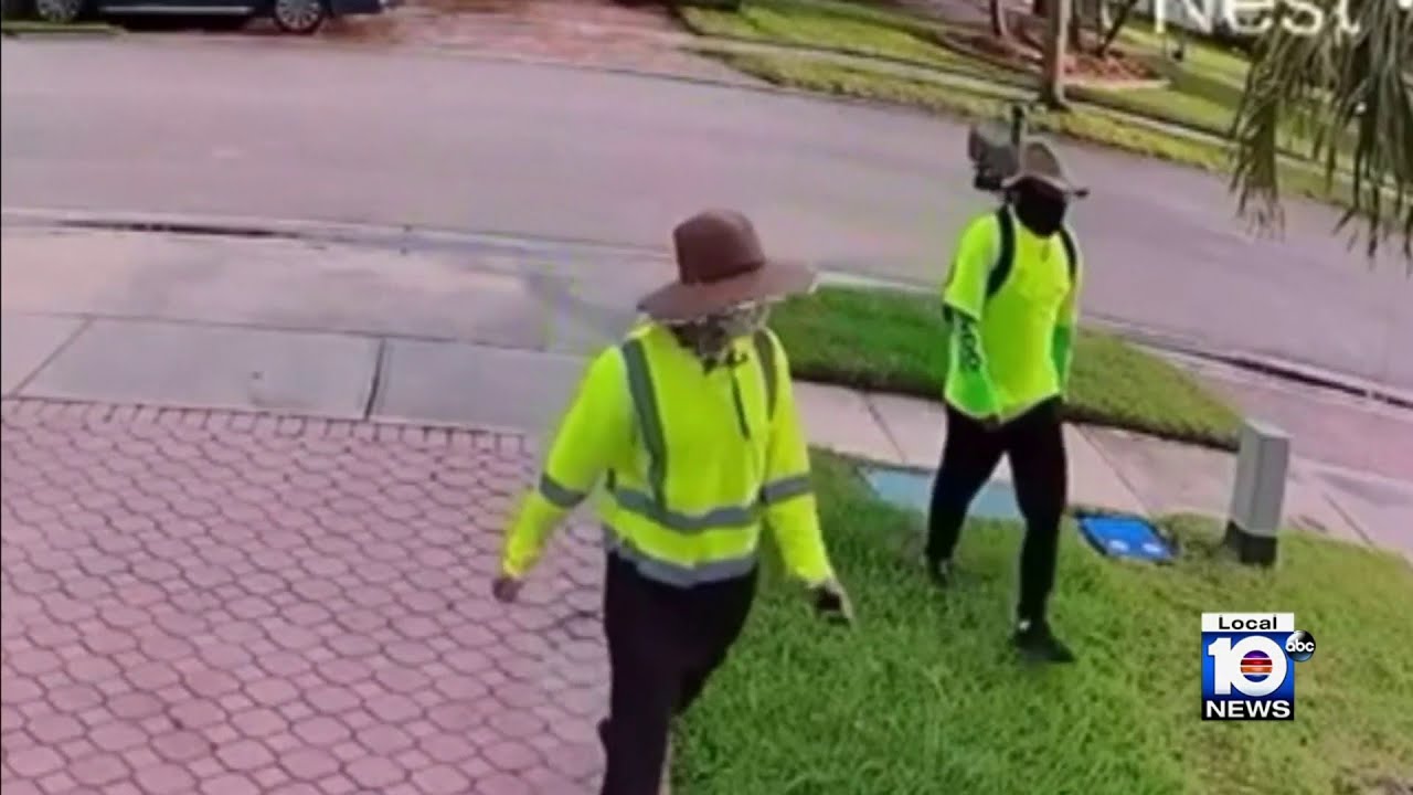 Burglars dress up as workers in Broward - YouTube