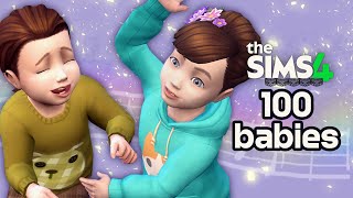 My Matriarch is Riding the Twin Struggle Bus - 100 Baby (Infant?) Challenge! - Sims 4