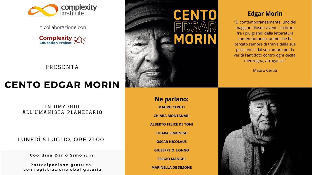 Cento Edgar Morin: un omaggio all'umanista planetario