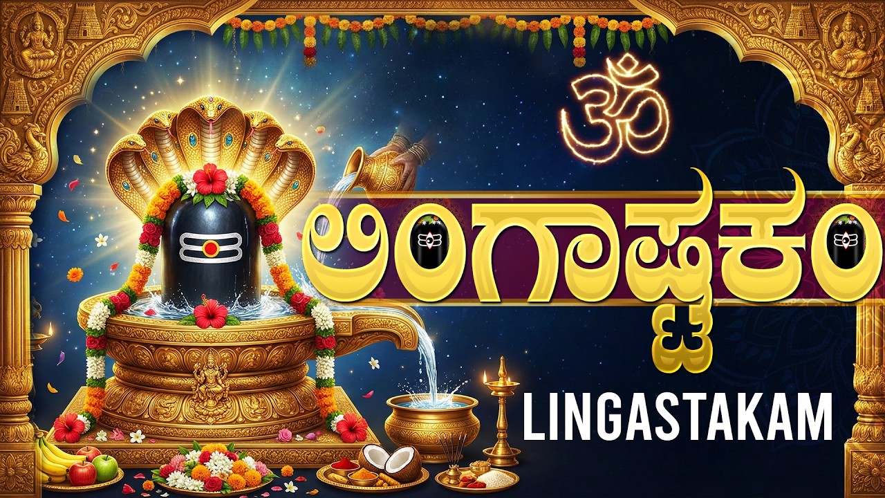 ಲಿಂಗಾಷ್ಟಕಂ || Lingashtakam With Easy Kannada Lyrics || Lord Shiva Kannada Devotional Songs
