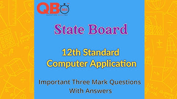 TN 12th Computer Application Important Three Mark Questions With Answers