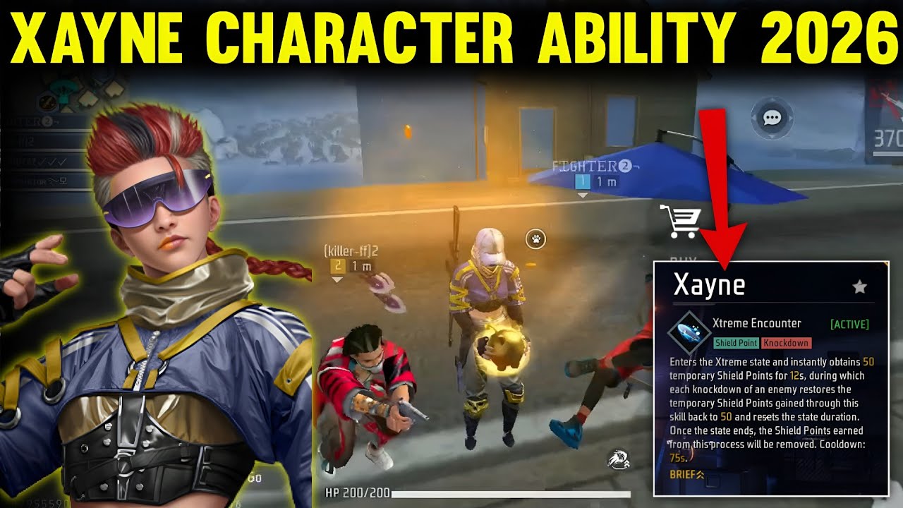 Xayne Character Ability 2026 | Free Fire Xayne Character Ability | Xayne Character Free Fire