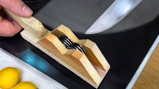 Заточите острые как бритва ножи с помощью инструмента, сделанного из простых весов!