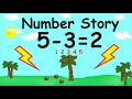 Number Story 1 to 5.  Subtraction.