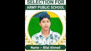 Heartiest congratulations to bilal Ahmed on his selection for Army Public School 🇮🇳 #shorts #gk