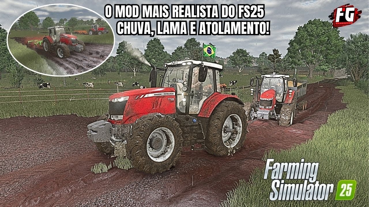Como colocar LAMA no Farming Simulator 25! REALISMO INSANO/Atolando de VERDADE! MOD DE LAMA
