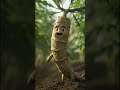 Cassava Stem Guardian 🌿 Tropical Plant With Fiber &amp; Traditional Support #Shorts