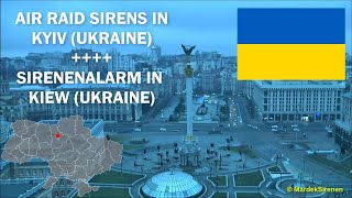 AIR RAID SIRENS in Kyiv | SIRENENALARM in Kiew (Ukraine 🇺🇦) - 24.02.22