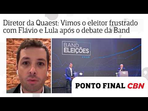 Diretor da Quaest: Vimos o eleitor muito frustrado com Flávio e Lula após o debate da Band