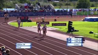 Renee Eykens Women's 800m Final Eskilstuna 2015