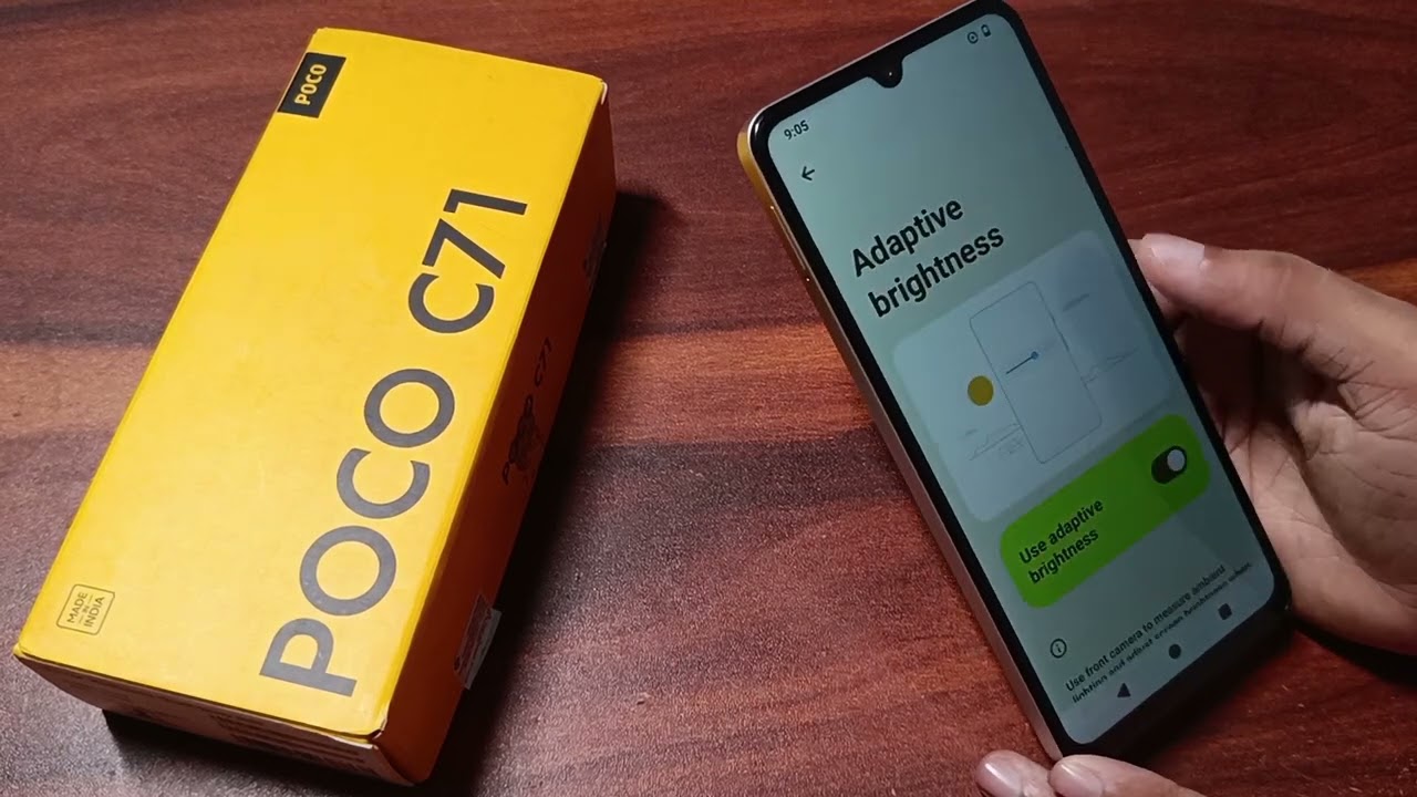 Poco P71 me auto brightness kaise band kare