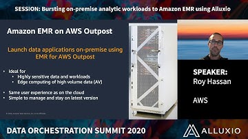 Bursting on-premise analytic workloads to Amazon EMR using Alluxio