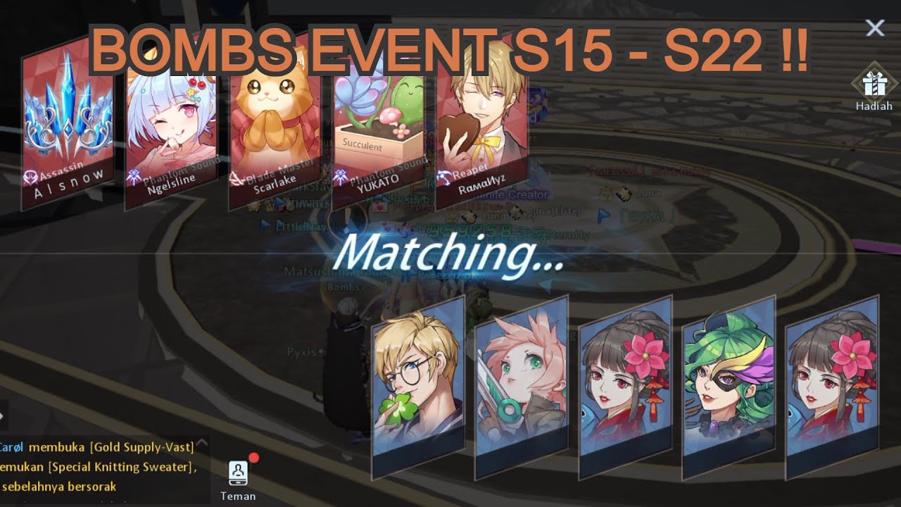 Dragon raja SEA - Bombs Event S15 - S22 I 2 Phantom Sound - 1 Blade Master - 1 Assassin - 1 Reaper !