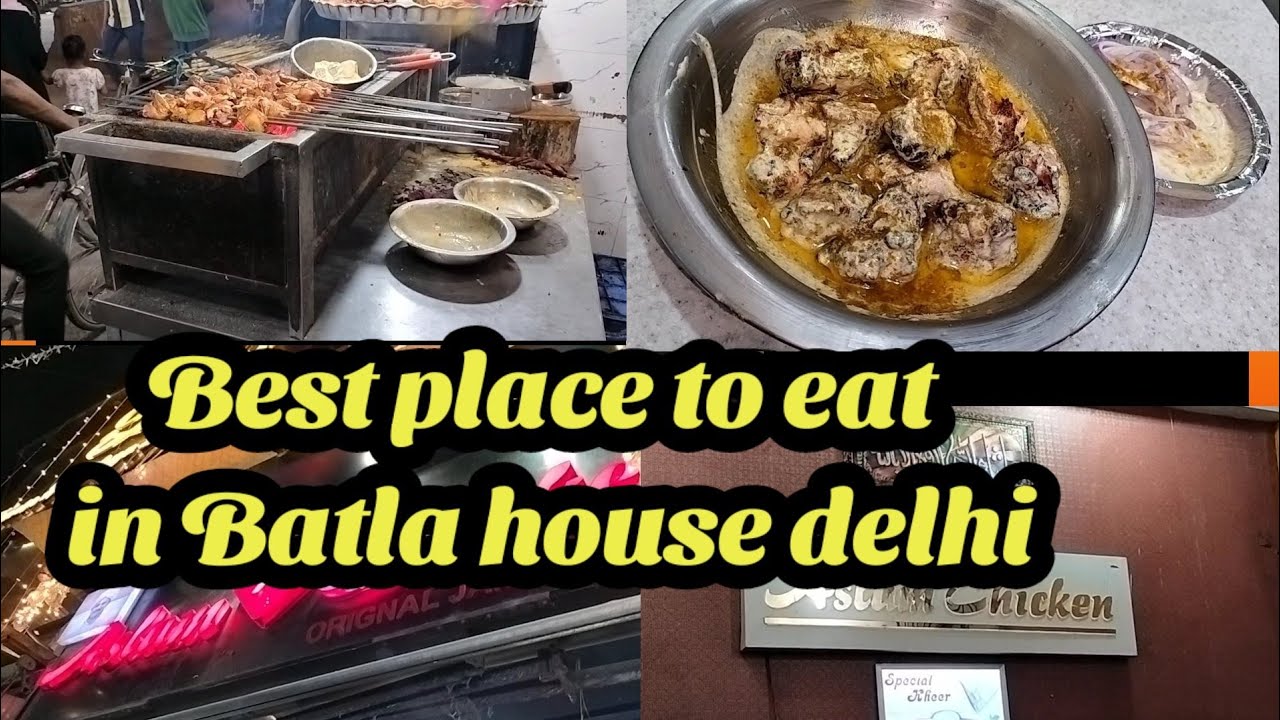 First time tasting ASLAM CHICKEN of jama masjid in Batla house. Aslam chicken taste review.