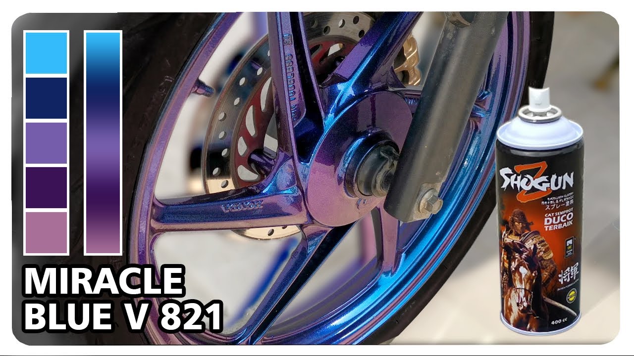 3D COLOUR | VELG BUNGLON MIRACLE BLUE VIOLET 821 - SHOGUN Z 100% DUCO - HONDA CB 150 R