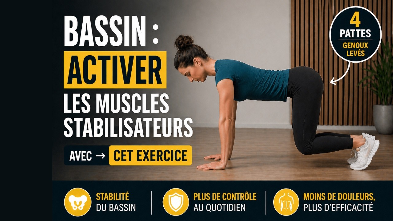 Bassin : activer les muscles stabilisateurs avec cet exercice