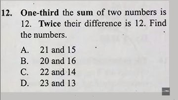 WASSCE 2023 Core maths paper 1 Q12